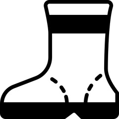 rain boots solid line icon