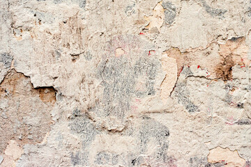 Texture of a concrete wall with cracks and scratches which can be used as a background