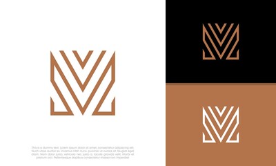 Abstract Initial logo vector. Initials M logo design. Innovative high tech logo template