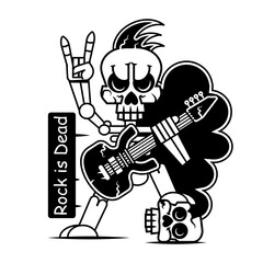 Human skeleton posing isolated over black background vector