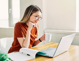 laptop computer girl woman home technology female internet young office business lifestyle student...