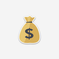  money stiker isolated on white background