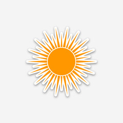 sun icon. Flat design isolated sun 