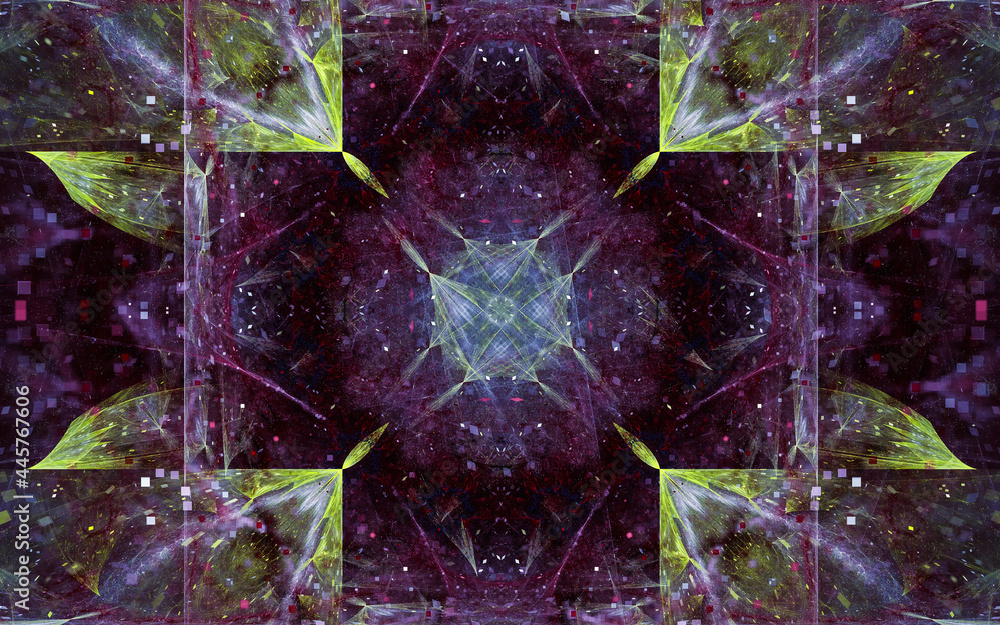 Aufkleber digital illustration abstract image generated fractal background image wallpaper pattern of various 