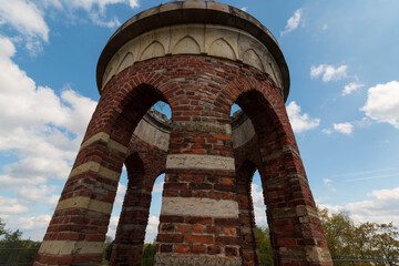 red brick rotunda in the park