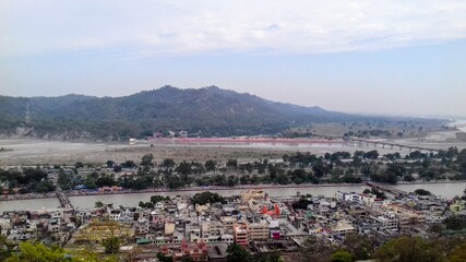 Top View of Haridwar City.