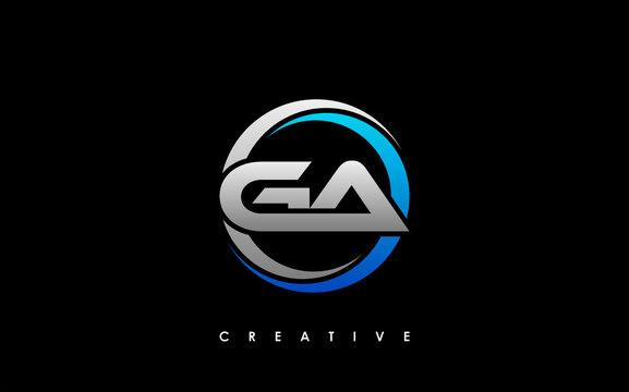 GA Letter Initial Logo Design Template Vector Illustration