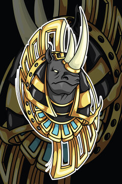 rhinoceros in God of egypt mythology character design