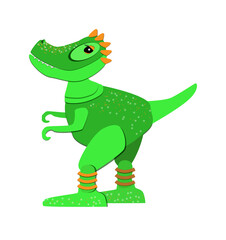 Drawing of a dinosaur on an isolated background. Cute illustration for a postcard, poster, book, stationery, clothes.