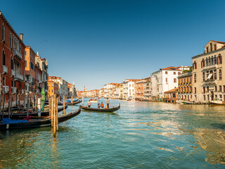 Naklejka premium Venice City Shape with the grande water canal 