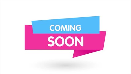 Coming Soon Label. Promotion banner coming soon. Motion graphics. 4k