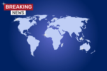 Fototapeta na wymiar Breaking news background, TV channel news screensaver. Vector illustration