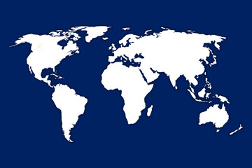 Fototapeta na wymiar World map blue. Vector illustration