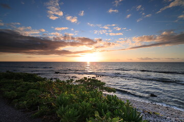 Obraz premium Beautiful sunset on the Big Island, Kohala Coast, HAWAII