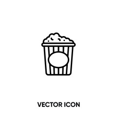 Popcorn vector icon. Modern, simple flat vector illustration for website or mobile app. Popcorn symbol, logo illustration. Pixel perfect vector graphics	