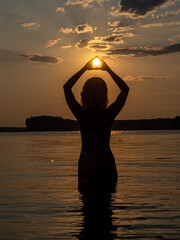 yoga at sunset
