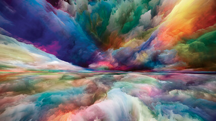 Fototapeta na wymiar Colorful Heaven and Earth