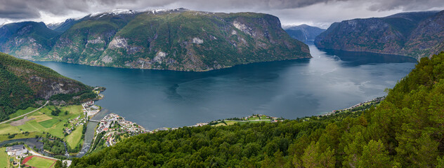 Naklejka na ściany i meble Aurlandsfjord