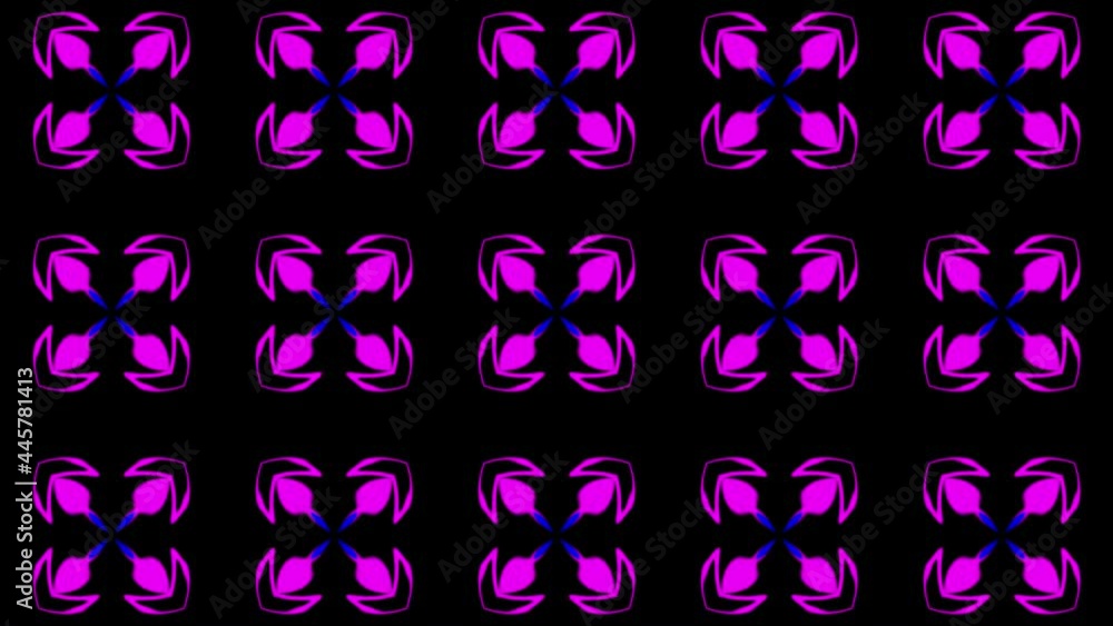 Poster abstract kaleidoscope of pink and yellow irregular shapes. 4k. abstract multicolored motion graphics