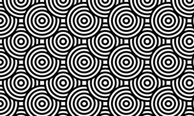 Baclground pattern seamless  circles black&white