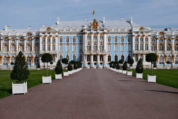 building Catherine Palace Tsarskoe Selo city Pushkin