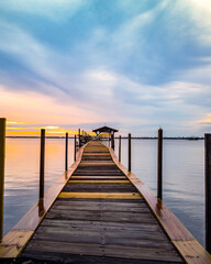 Obraz premium pier at sunset