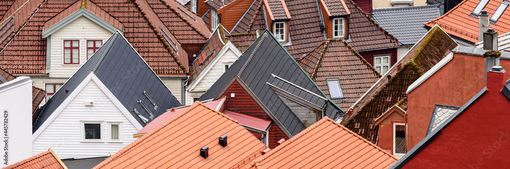 Wall mural bergen rooftops