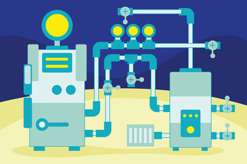Factory Industry Vector Illustration