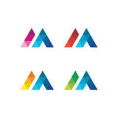 letter m geometric logo