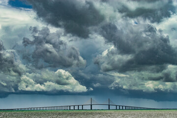 storm over the sea