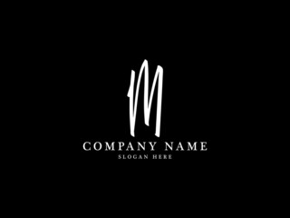 Fototapeta na wymiar Letter m logo, Signature m m Letter logo Icon Design For Business