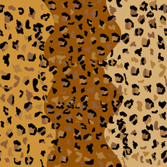 Fashionable Leopard Seamless Pattern. Stylized Spotted Leopard Skin Background for Fashion