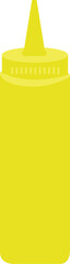Plastic mustard container illustration. Container for use with sauce.