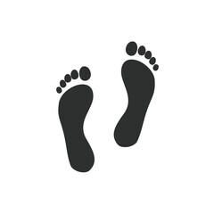 Fototapeta na wymiar Human bare footprints