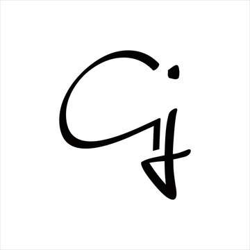 creative simple logo design  initial gj
