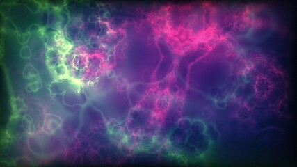 Space Flight Into A Star Field In Galaxy Clouds And Lightning Ne