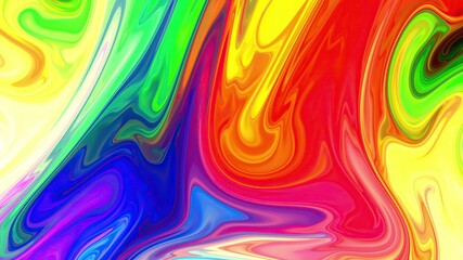 Colorful paint mix with gradient vivid colors