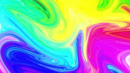 Obraz premium Colorful paint mix with gradient vivid colors