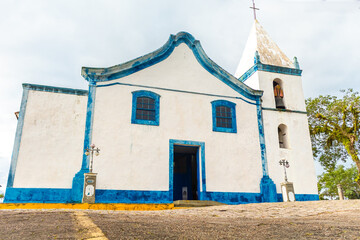 Fototapeta na wymiar Church of São João Batista, travel destination in the city of Cananéia-SP, Brazil.
