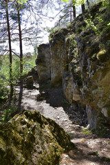 Gypsum rocks on top of the Ermak stone