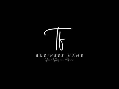 Letter TF Logo, signature tf logo icon vector image design for business