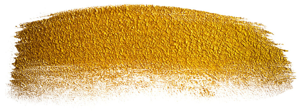 Gold stripe paint stain shiny. texture brush stroke.