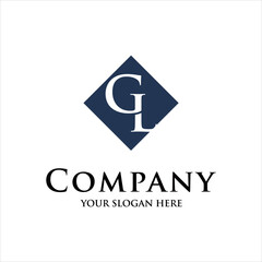 creative simple logo design  initial GL
