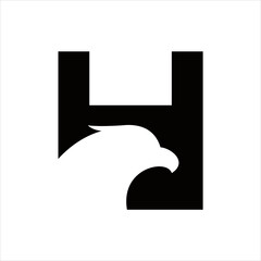 creative simple logo design  negative eagle