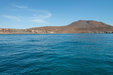 Coronado island, sea of cortes in tyhe baja peninsula at the baja california sur state, loreto. Mexico. seascape under a blue sunny summer sky