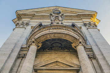 Roman Catholic titular Church of Saint Andrew's at Quirinal (Sant'Andrea al Quirinale, 1670) in Rome built for Jesuit seminary on Quirinal Hill. Rome, Italy.