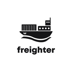 Ship freighter icon design