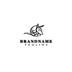 armadillo logo template icon design vector