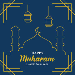 Simple-Muharam-Islamic-new-year-greeting-design