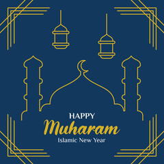Simple-Muharam-Islamic-new-year-greeting-design